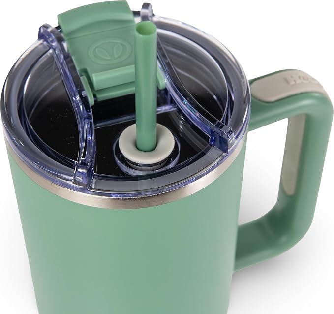 Hogg Big Swig 40 oz Tumbler with Handle and Straw - Granada Green, 40oz Insulated Stainless Steel, Water Tumbler with Straw, Water Cup with Handle, Versatile Leak Proof Lid - Image 2