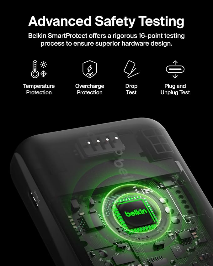 Belkin Portable Charger, USB-C Power Bank 20000 mAh w/ 2X USB-A Ports, 15W - Image 3