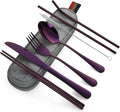 DEVICO Portable Utensils, Travel Camping Cutlery Set, 8-Piece including Knife by DEVICO