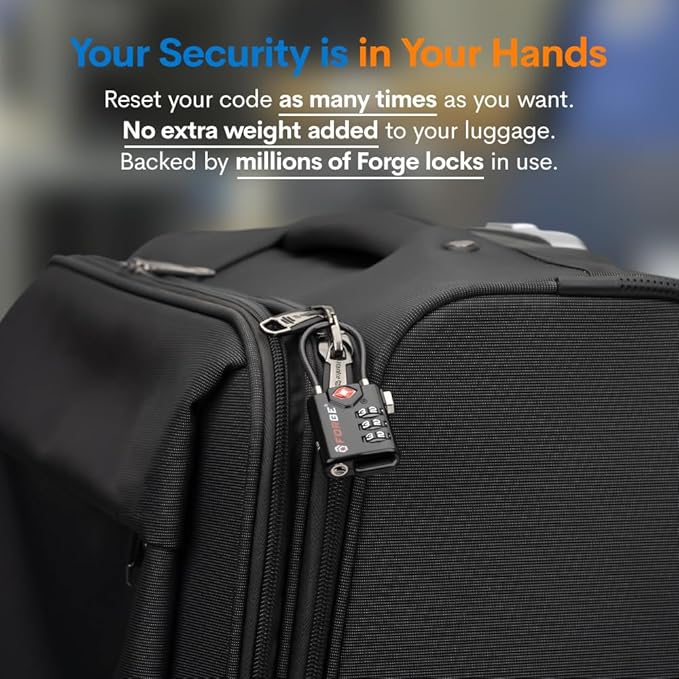 TSA Approved Cable Luggage Locks, 6 Pack, Easy Read Dials - Image 5