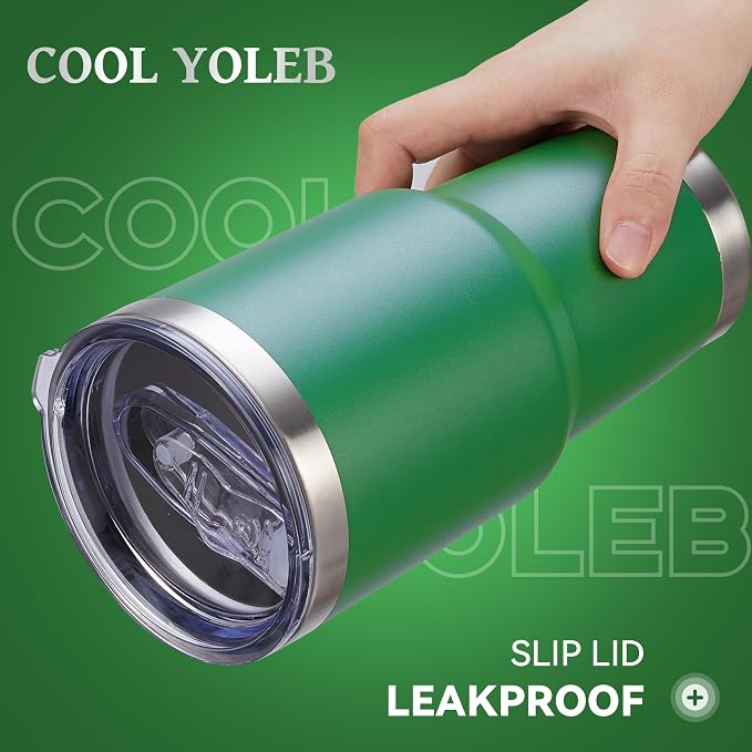 30 oz Tumbler with Lid Stainless Steel Tumblers Bulk Vacuum Insulated Cup Reusable Powder Coated Travel Mug Double Wall Leak Proof Cups Keep Cold Drinks for 12 Hours Dark Green, Set of 12 - Image 2