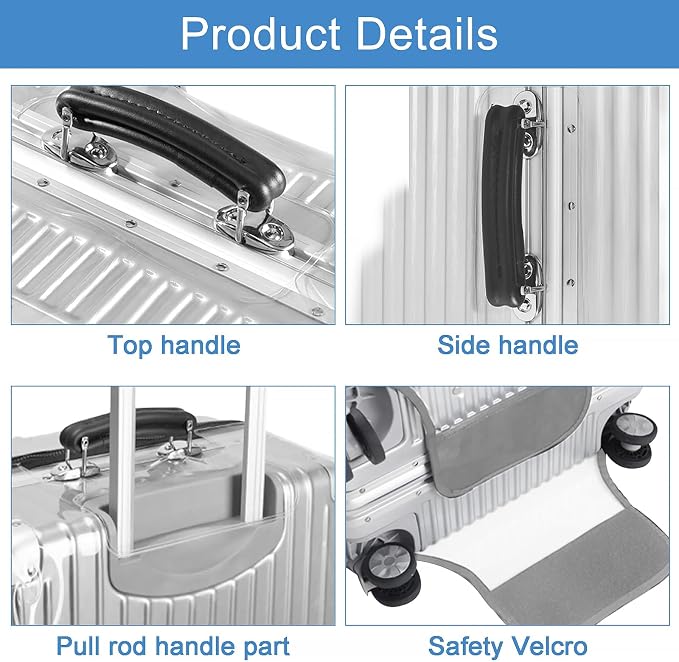 Clear Luggage Cover for 24 inch Suitcase Tsa Approved Thicken PVC Plastic - Image 7