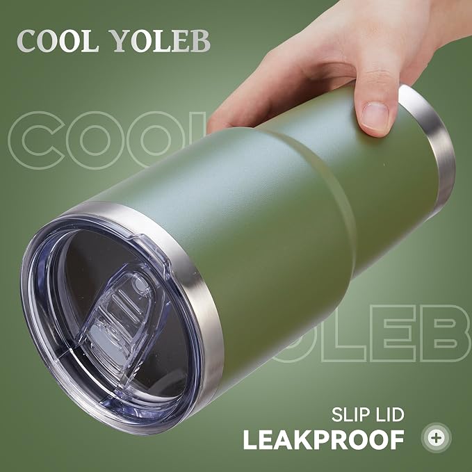 30 oz Tumbler with Lid Stainless Steel Tumblers Bulk Vacuum Insulated Cup Reusable Powder Coated Travel Mug Double Wall Leak Proof Cups Keep Cold Drinks for 12 Hours Army Green, Set of 12 - Image 2