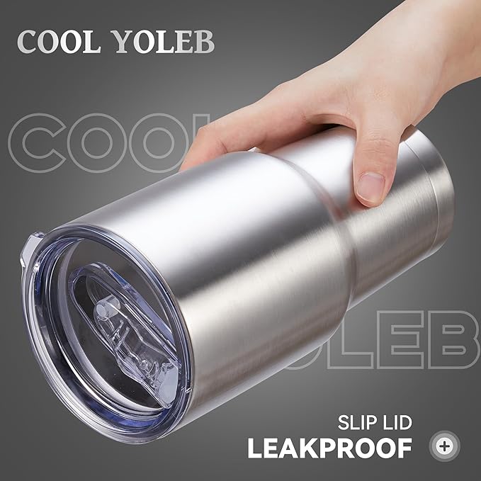 30 oz Tumbler with Lid Stainless Steel Tumblers Bulk Vacuum Insulated Cup Reusable Powder Coated Travel Mug Double Wall Leak Proof Cups Keep Cold Drinks for 12 Hours Stainless, Set of 12 - Image 2