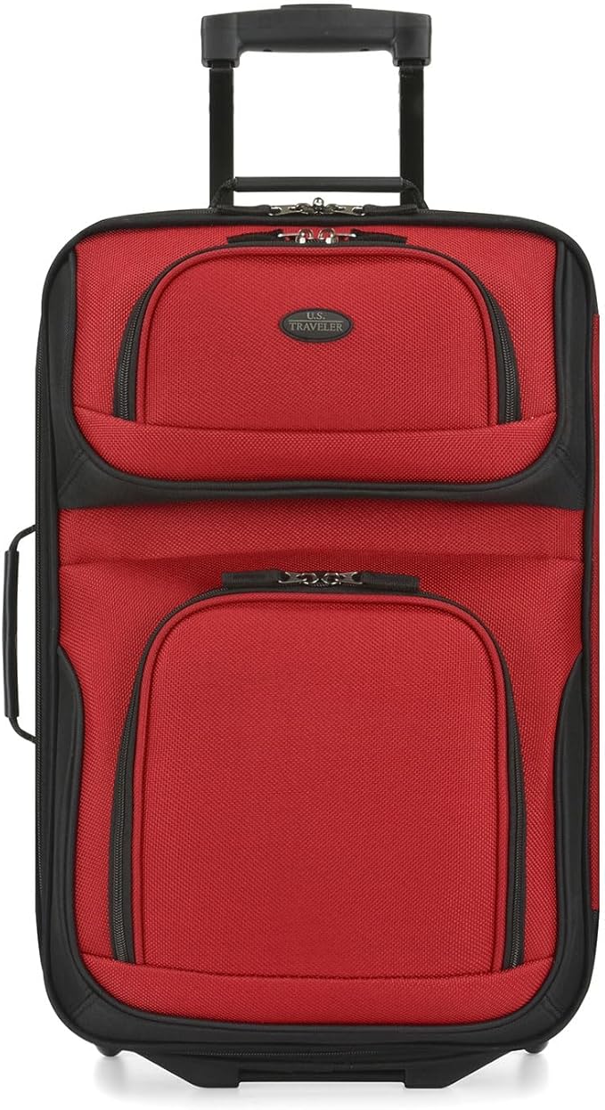 U.S. Traveler Lightweight Rolling 20" Carry On Luggage Softside Suitcase - Image 2