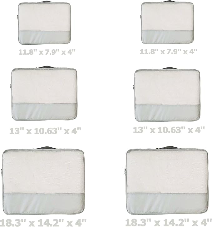DoubleTrip Packing Cubes for Suitcases Carry on Luggage Organizer 6 Set Travel - Image 2