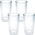 Tervis Clear & Colorful Tabletop Made in USA Double Walled Insulated Tumbler Travel Cup Keeps Drinks Cold & Hot, 16oz - 4pk, Clear by TervisTumblerCompany