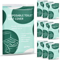 90 Pcs Disposable Flushable Paper Toilet Seat Covers Travel Supplies Essentials by KISEER