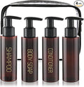 Travel Bottles Plastic Pump Bottle Dispenser TSA Approved 3.4oz/100ml 4 Pack by Hethyo