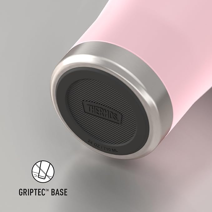 THERMOS ICON SERIES, Stainless Steel Cold Tumbler with Slide Lock, 24 Ounce, Sunset Pink - Image 6