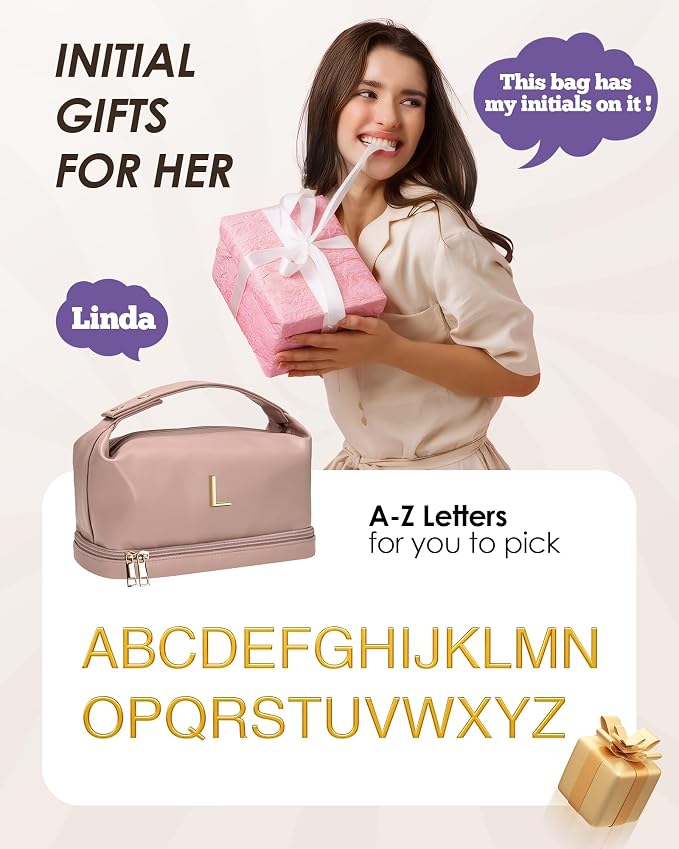 Engagement Gifts-Initial Makeup Bag - Image 7