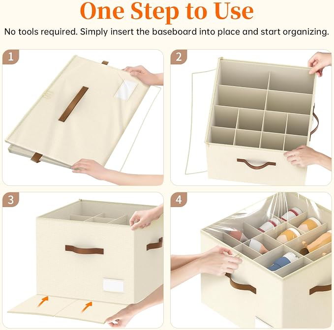 Shoe Organizer for Closet, Foldable Shoe Storage Containers, Fits up to 16 Pairs - Image 7