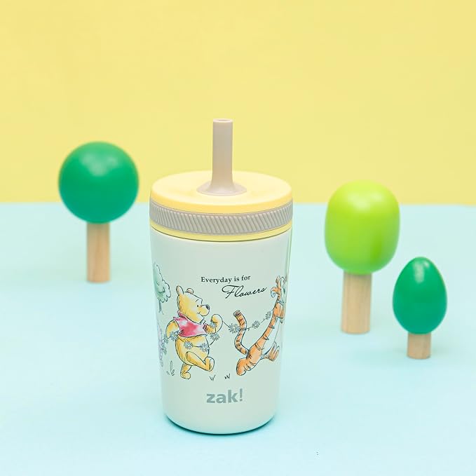 Zak Designs Disney Winnie the Pooh Kelso Toddler Cups For Travel or At Home, 12oz Vacuum Insulated Stainless Steel Sippy Cup With Leak-Proof Design is Perfect For Kids (Winnie the Pooh & Friends) - Image 12