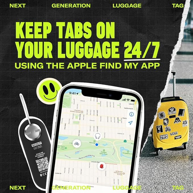 Knog Scout iOS Smart Tag, Tracker & 85d Alarm– Rechargeable Luggage Tag - Image 3
