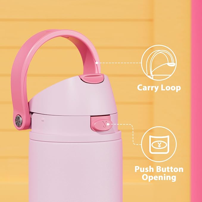 24 oz Insulated Water Bottle for Sports: Meoky Stainless Steel Water Bottle with 2-in-1 Straw and Spout Lid - Leak Proof, Cold for 24 Hours, Fits in Car Cup Holder, BPA-Free for Women Travel, Blush - Image 6
