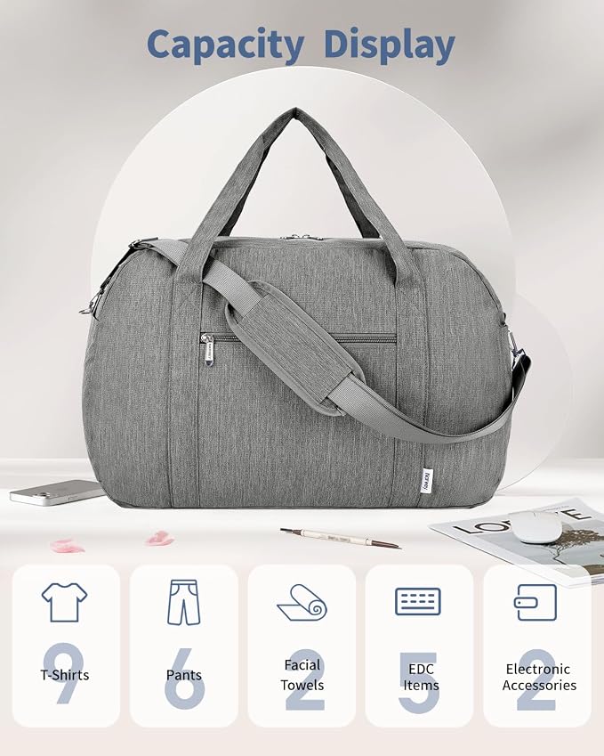 Narwey Carry on Bag 22x14x9 Airlines Approved, Carry on Duffle Bag - Image 7