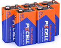 PKCELL 9V Battery Carbon Zinc for Smoke Detectors 6F22 Battery, 10-Year Shelf by Pkcell