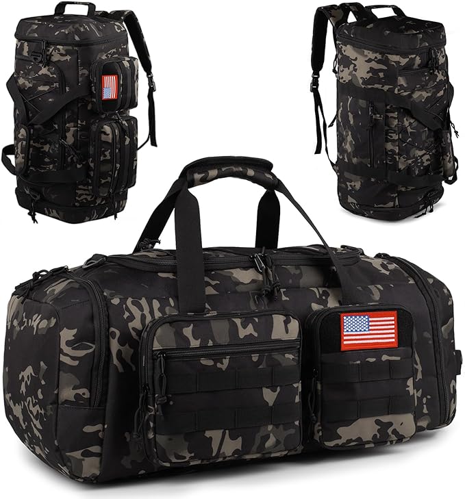 Tactical Gym Bag for Men，50L Large 3 in 1 Sports Duffle Bag by ATRIPACK