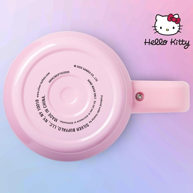 Silver Buffalo Sanrio Hello Kitty Christmas Holiday Sweater Merry and Bright Double Walled Stainless Steel Tumbler with Handle, Straw, and Straw Cap, Fits in Standard Cup Holder, 40 Ounces - Image 8