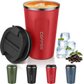 MOMSIV 12oz Travel Mug, Insulated Coffee Cup with Leakproof Lid, Vacuum Stainless Steel Double Walled Reusable Tumbler for Hot and Cold Water Coffee and Tea In Travel and Car by MOMSIV