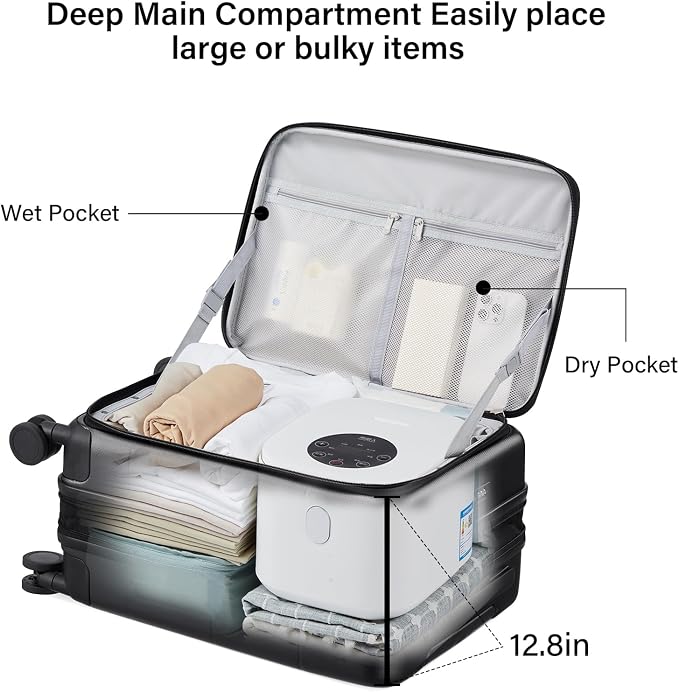 Hanke Hardside Expandable Checked Luggage, 24 Inch Top Opening Trunk Luggages - Image 3