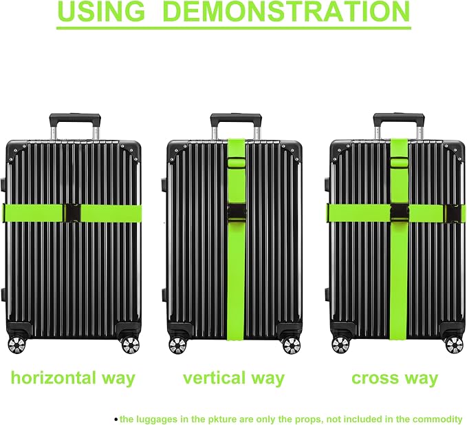 Luggage Straps for Suitcases TSA Approved Travel Belt 4 Pack by Chelmon - Image 5