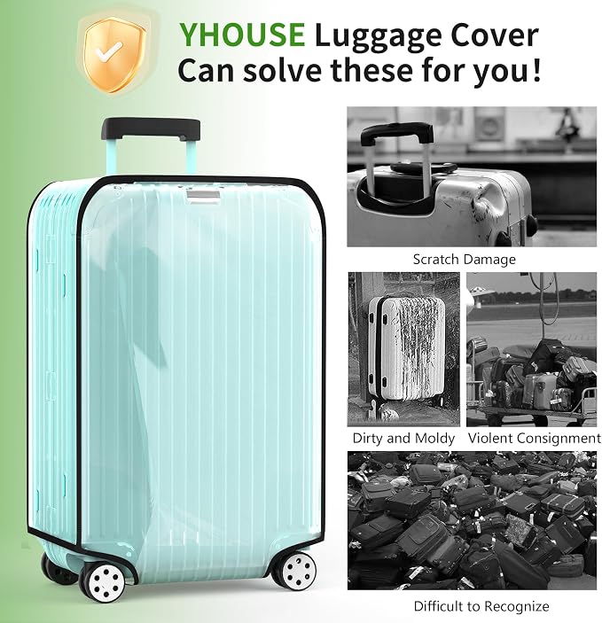 Suitcase Covers For Luggage, 24 Inch Clear PVC Luggage Covers Protector Full - Image 5