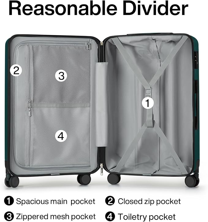 Hanke Luggage Sets 3 piece Carry On Luggage - Image 5