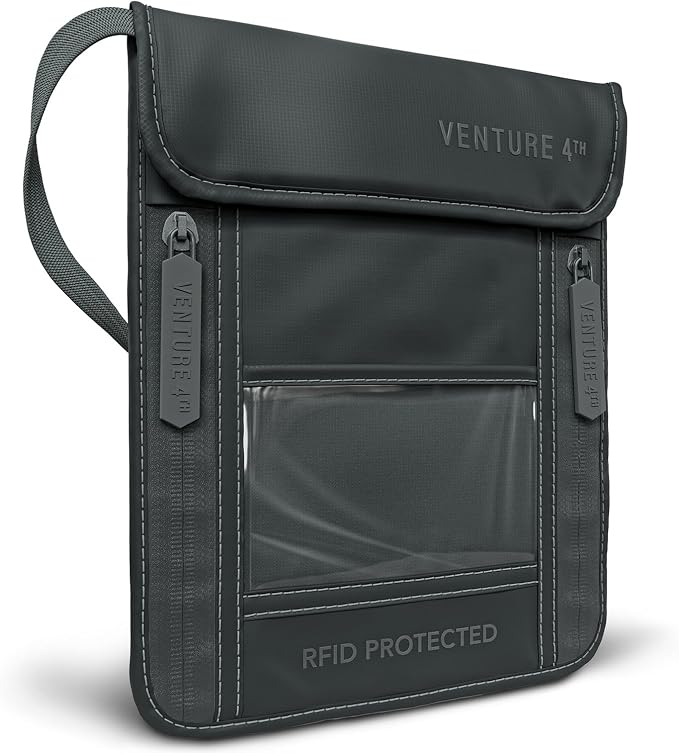 VENTURE 4TH Passport Holder Neck Wallet by VENTURE4TH