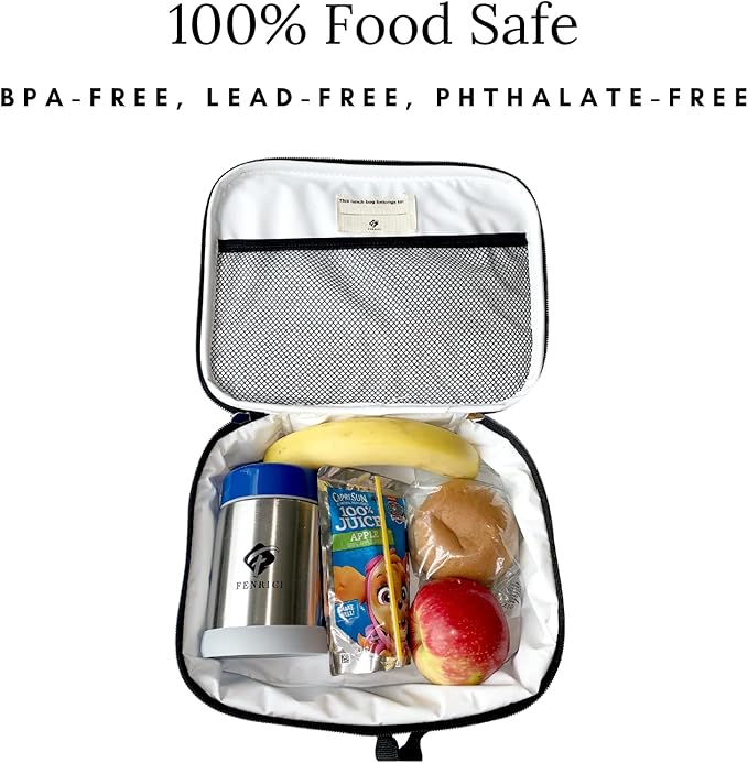 Fenrici Lunch Box for Boys, Kids Insulated Lunch Bag, Soft Sided Compartments - Image 3