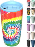 TILUCK 20 oz Insulated Tumbler with BPA-Free Lid, Stainless Steel Vacuum Travel Coffee Mug, Double Wall Coffee Tumbler（20oz，RotatingRainbow） by TILUCKBringsGoodLuck