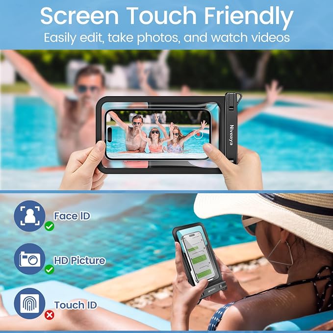 Niveaya [Floatable Floating Waterproof Phone Pouch 2 Pack-Up to 8.5", Large - Image 5