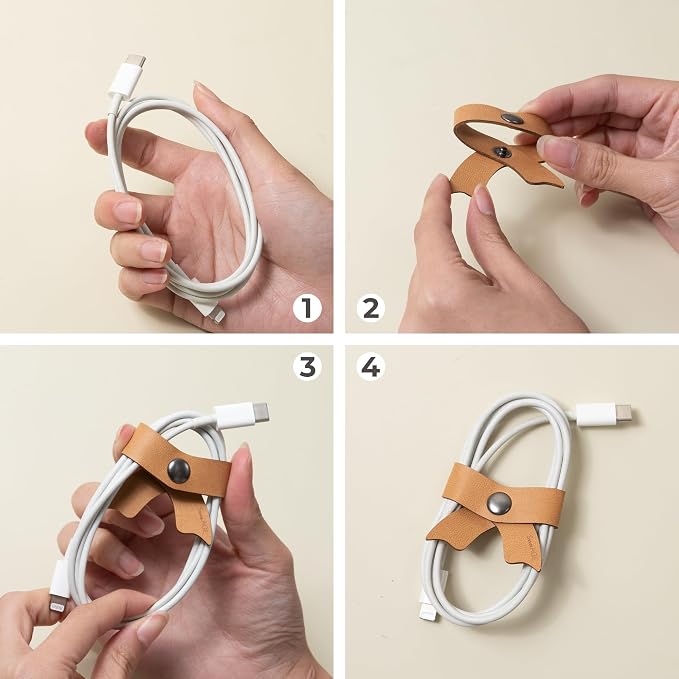 SenseAGE 5 Pack Cord Organizer, Bow Cord Keeper, Cable Organizer USB Holder - Image 5