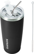 BJPKPK 20 oz Tumbler with Lid and Straw Insulated Travel Coffee Mug Reusable Stainless Steel Thermal Cups,Black by BJPKPK