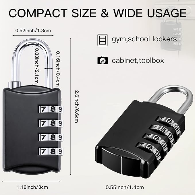 25 Pcs 4 Digit Combination Locks Combination Padlock Luggage Number Locks - Image 2