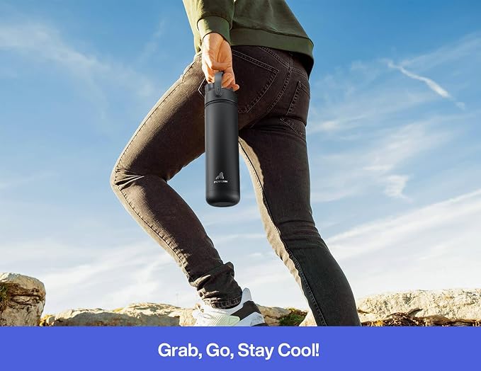 POWCAN 26 oz Insulated Water Bottle with 2-in-1 Straw and Spout Lid, Keep Cold 24H, Leak-Proof, Fits in Car Cup Holder, Stainless Steel Water Bottle for Sports, Travel, and School (Lupine) - Image 7