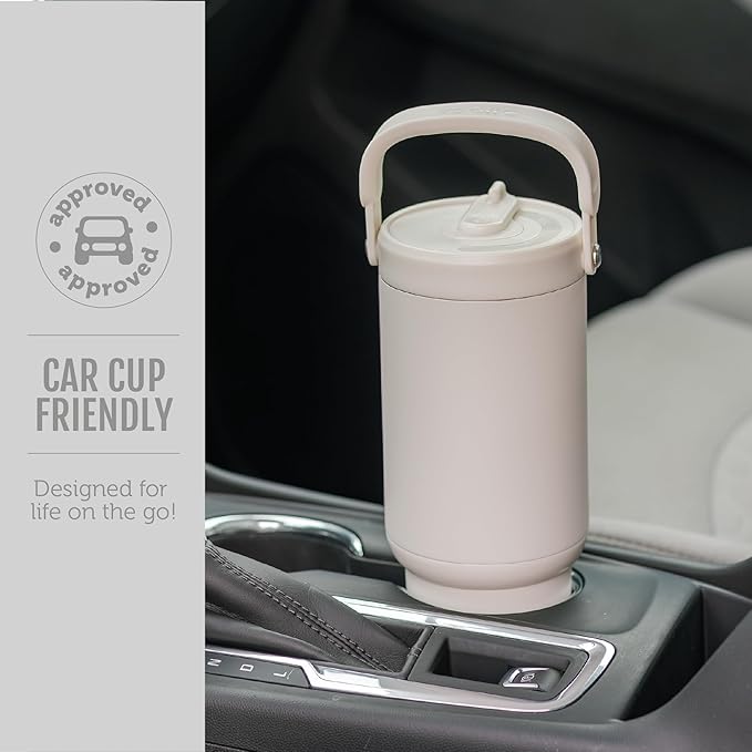 Ello Oasis Go+ 32oz Tumbler with Top Handle and Retracting Straw | Reusable Insulated Stainless Steel Cup, 100% Leakproof Water Bottle, 24 Hours Cold, Cup Holder Friendly For Travel | Black - Image 5