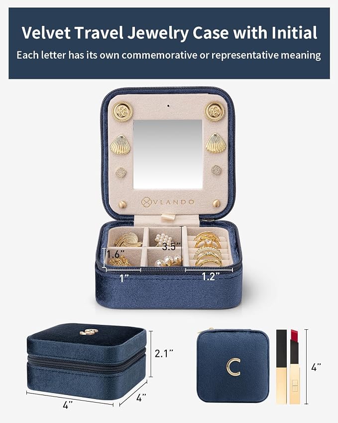 Vlando Travel Essentials for Women Jewelry Box, Travel Accessories for Teen - Image 4