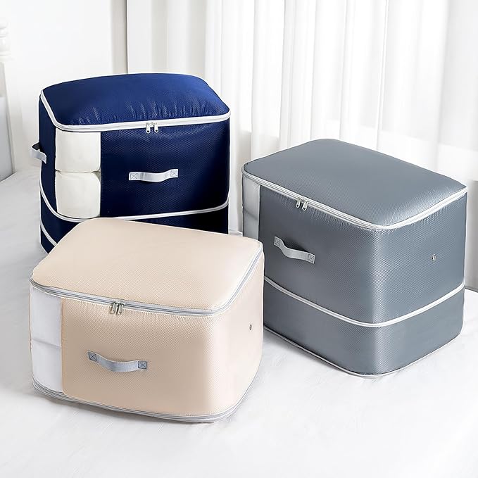 Comforter Storage Bag - 130L Blanket Storage Bags 3-Layer Ultra Space Saving - Image 7