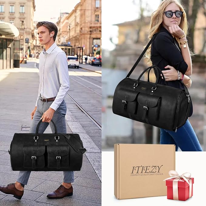 Garment Bag for Travel, Convertible Carry on Garment Duffel Bag for Men 3Pcs - Image 7