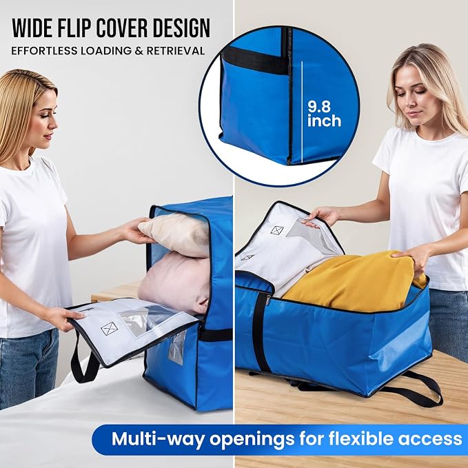 TAILI 2 Pack Blus Moving Bags w/Adjustable Backpack Straps, Moving Supplies - Image 2