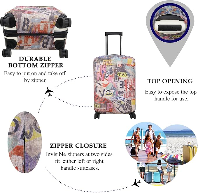 Explore Land Travel Luggage Cover Suitcase Protector Fits 18-22 Inch Case - Image 3