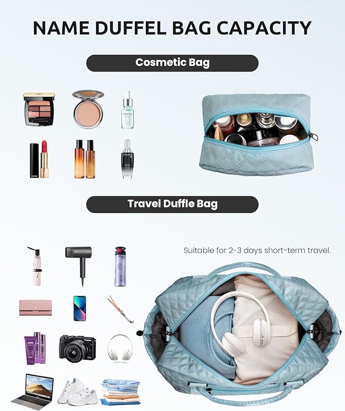 Overnight Bags for Women, Personalized Weekender Bag, Monogram Travel Bag for - Image 4