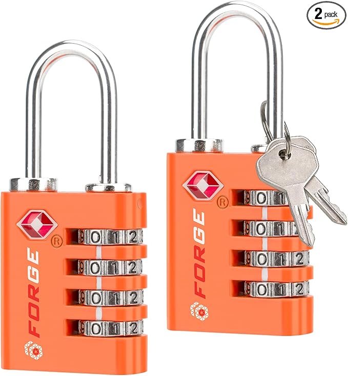 Forge Dual-Opening: Key or Combination Access Lock, TSA Approved Locks by Forge