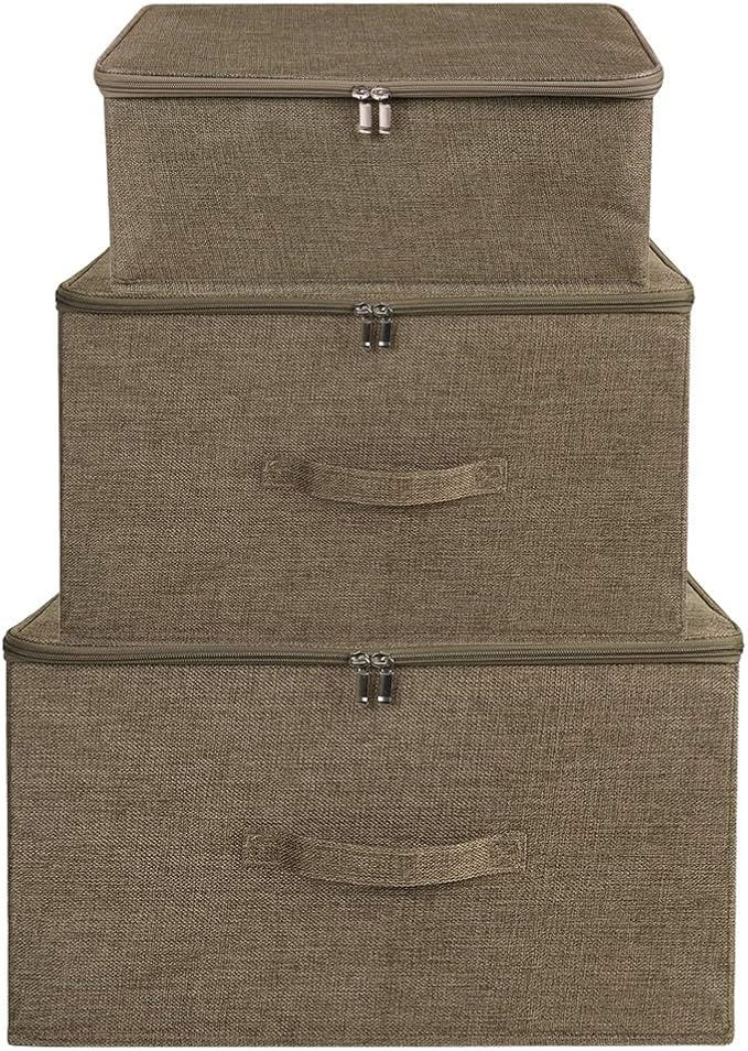 ANMINY Storage Bins with Zipper Lids 51.9 Qt Lidded Fabric Storage Boxes - Image 6