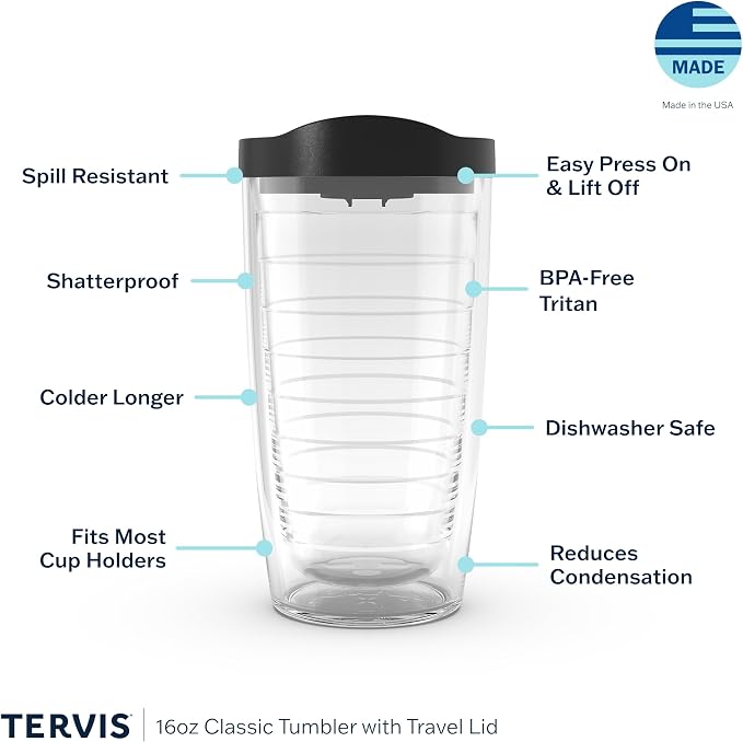 Tervis Tropical Animal Collection Made in USA Double Walled Insulated Tumbler Travel Cup Keeps Drinks Cold & Hot, 16oz, Turtle - Image 3