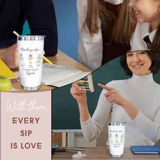 Teacher Appreciation Gifts from Student – Thank You Tumbler for Women Men Teachers – End of Year, Christmas, Birthday, Back to School Gift for Preschool, Kindergarten, Elementary Educators - Image 5