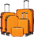 Coolife Luggage Expandable 5 Piece Sets PC+ABS Spinner Suitcase 20 inch 24 inch by COOLIFE