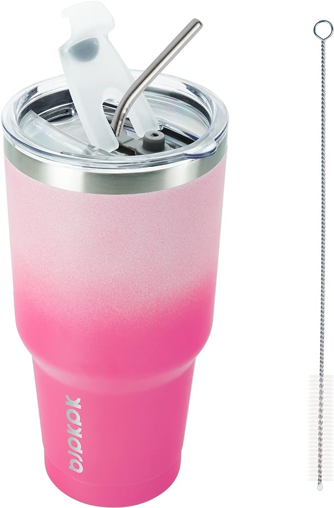 BJPKPK 30 oz Tumbler With Lid And Straw, Travel Coffee Mug,Cherry Blossom by BJPKPK