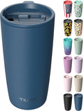 TILUCK 20 oz Insulated Tumbler with BPA-Free Lid, Stainless Steel Vacuum Travel Coffee Mug, Double Wall Coffee Tumbler（20oz，Matte DarkBlue） by TILUCKBringsGoodLuck